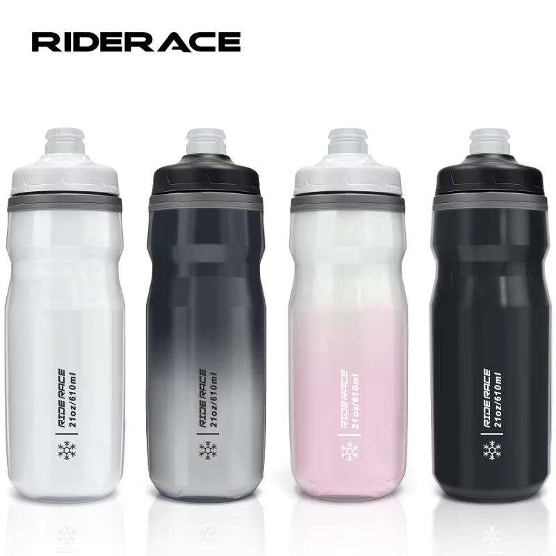 Bicycle Water Bottle Insulated Thermal 610Ml Outdoor Sport Cycling Dual Layer Portable MTB Road Bike Cold Water Kettle